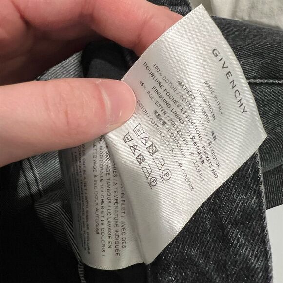 Givenchy Women's Distressed Gray Denim Bermuda Shorts Size 29 - Picture 8 of 15